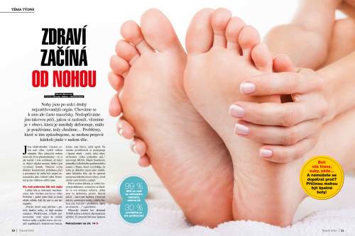 Týdeník Květy - Zdraví začíná od nohou (MUDr.Marie Součková, podiatrie)